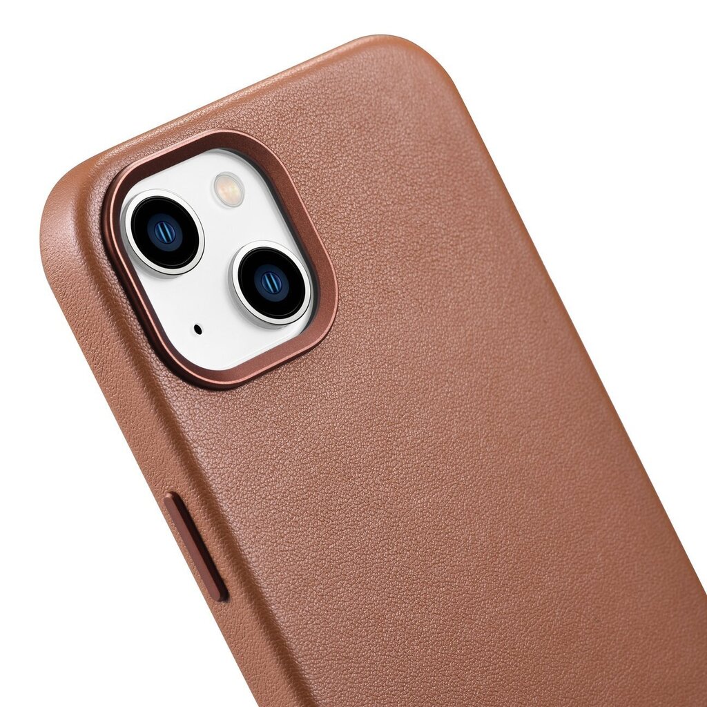 iCarer Leather iPhone 14 brown (WMI14220705-BN) (MagSafe Compatible) hind ja info | Telefonide kaitsekaaned ja -ümbrised | hansapost.ee