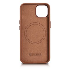Кожаный чехол iCarer для iPhone 14, коричневый (WMI14220705-BN) (совместим с MagSafe) цена и информация | Чехлы для телефонов | hansapost.ee