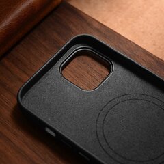 iCarer Leather iPhone 14 Black (WMI14220705-BK) (MagSafe Compatible) hind ja info | Telefonide kaitsekaaned ja -ümbrised | hansapost.ee