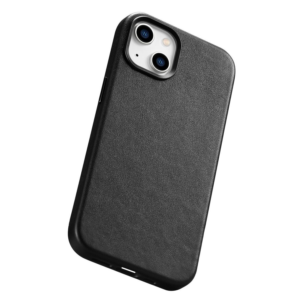 iCarer Leather iPhone 14 Black (WMI14220705-BK) (MagSafe Compatible) hind ja info | Telefonide kaitsekaaned ja -ümbrised | hansapost.ee