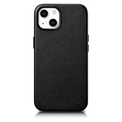 iCarer Leather iPhone 14 Black (WMI14220705-BK) (MagSafe Compatible) hind ja info | Telefonide kaitsekaaned ja -ümbrised | hansapost.ee