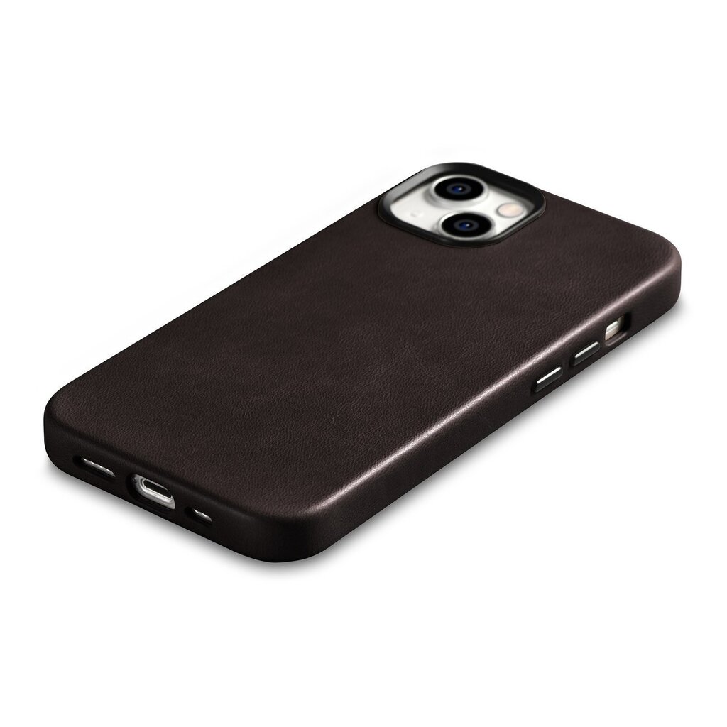 iCarer Oil Wax Leather iPhone 14 Magnetic MagSafe Brown (WMI14220701-BN) цена и информация | Telefonide kaitsekaaned ja -ümbrised | hansapost.ee