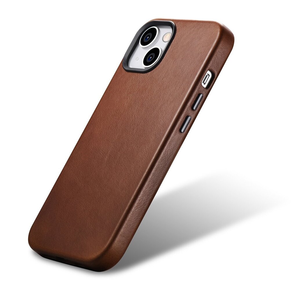 iCarer Leather iPhone 14 Magnetic Leather with MagSafe Brown (WMI14220701-RB) hind ja info | Telefonide kaitsekaaned ja -ümbrised | hansapost.ee