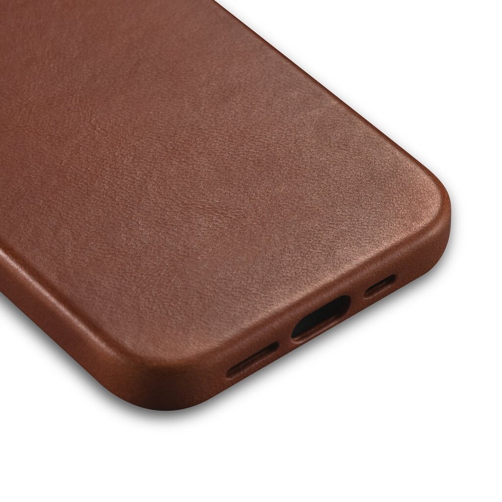 iCarer Leather iPhone 14 Magnetic Leather with MagSafe Brown (WMI14220701-RB) hind ja info | Telefonide kaitsekaaned ja -ümbrised | hansapost.ee