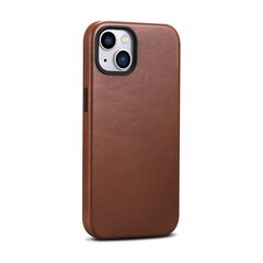 iCarer Leather iPhone 14 Magnetic Leather with MagSafe Brown (WMI14220701-RB) hind ja info | Telefonide kaitsekaaned ja -ümbrised | hansapost.ee