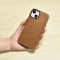 iCarer Oil Wax Leather iPhone 14 Magnetic MagSafe Brown (WMI14220701-TN) цена и информация | Telefonide kaitsekaaned ja -ümbrised | hansapost.ee