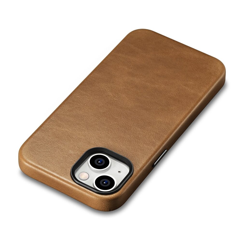 iCarer Oil Wax Leather iPhone 14 Magnetic MagSafe Brown (WMI14220701-TN) цена и информация | Telefonide kaitsekaaned ja -ümbrised | hansapost.ee