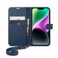 Spigen Wallet S Leather Flip Wallet for iPhone 14 Blue hind ja info | Telefonide kaitsekaaned ja -ümbrised | hansapost.ee