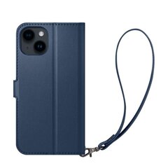 Кожаный бумажник с откидной крышкой Spigen Wallet S для iPhone 14, синий цена и информация | Чехлы для телефонов | hansapost.ee