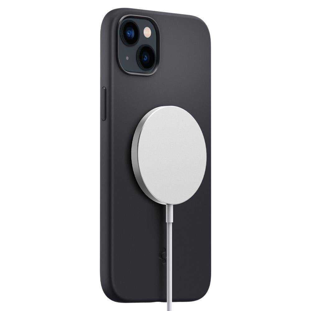 Spigen Silicone Fit iPhone 14 Black цена и информация | Telefonide kaitsekaaned ja -ümbrised | hansapost.ee