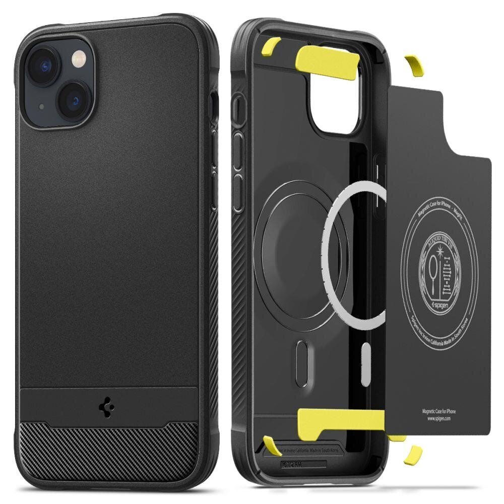 Spigen Rugged Armor iPhone 14 Black цена и информация | Telefonide kaitsekaaned ja -ümbrised | hansapost.ee