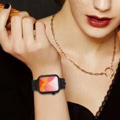 Kingxbar Crystal Fabric Band kellale Apple Watch Bracelet 6/5/4/3/2 (40mm / 38mm), must hind ja info | Nutikellade aksessuaarid ja tarvikud | hansapost.ee