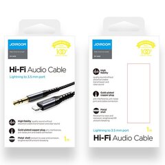 Joyroom stereo audio AUX 3,5 mm mini jack - Lightning for iPhone iPad 1 m (SY-A02) hind ja info | Mobiiltelefonide kaablid | hansapost.ee
