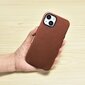 iCarer Leather iPhone 14 Plus Magnetic Leather with MagSafe brown (WMI14220703-RB) цена и информация | Telefonide kaitsekaaned ja -ümbrised | hansapost.ee