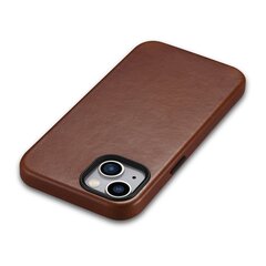 iCarer Leather iPhone 14 Plus Magnetic Leather with MagSafe brown (WMI14220703-RB) цена и информация | Чехлы для телефонов | hansapost.ee