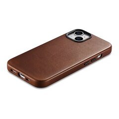 iCarer Leather iPhone 14 Plus Magnetic Leather with MagSafe brown (WMI14220703-RB) цена и информация | Чехлы для телефонов | hansapost.ee