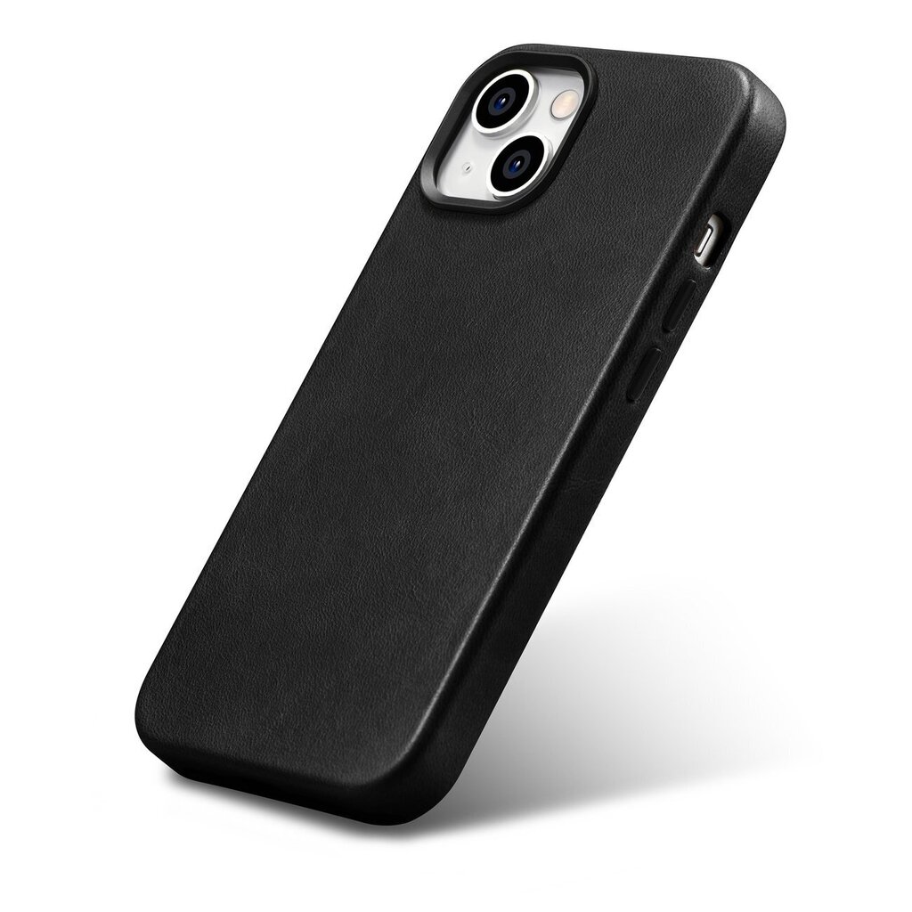 iCarer Leather iPhone 14 Plus Magnetic Leather with MagSafe Black (WMI14220703-BK) hind ja info | Telefonide kaitsekaaned ja -ümbrised | hansapost.ee