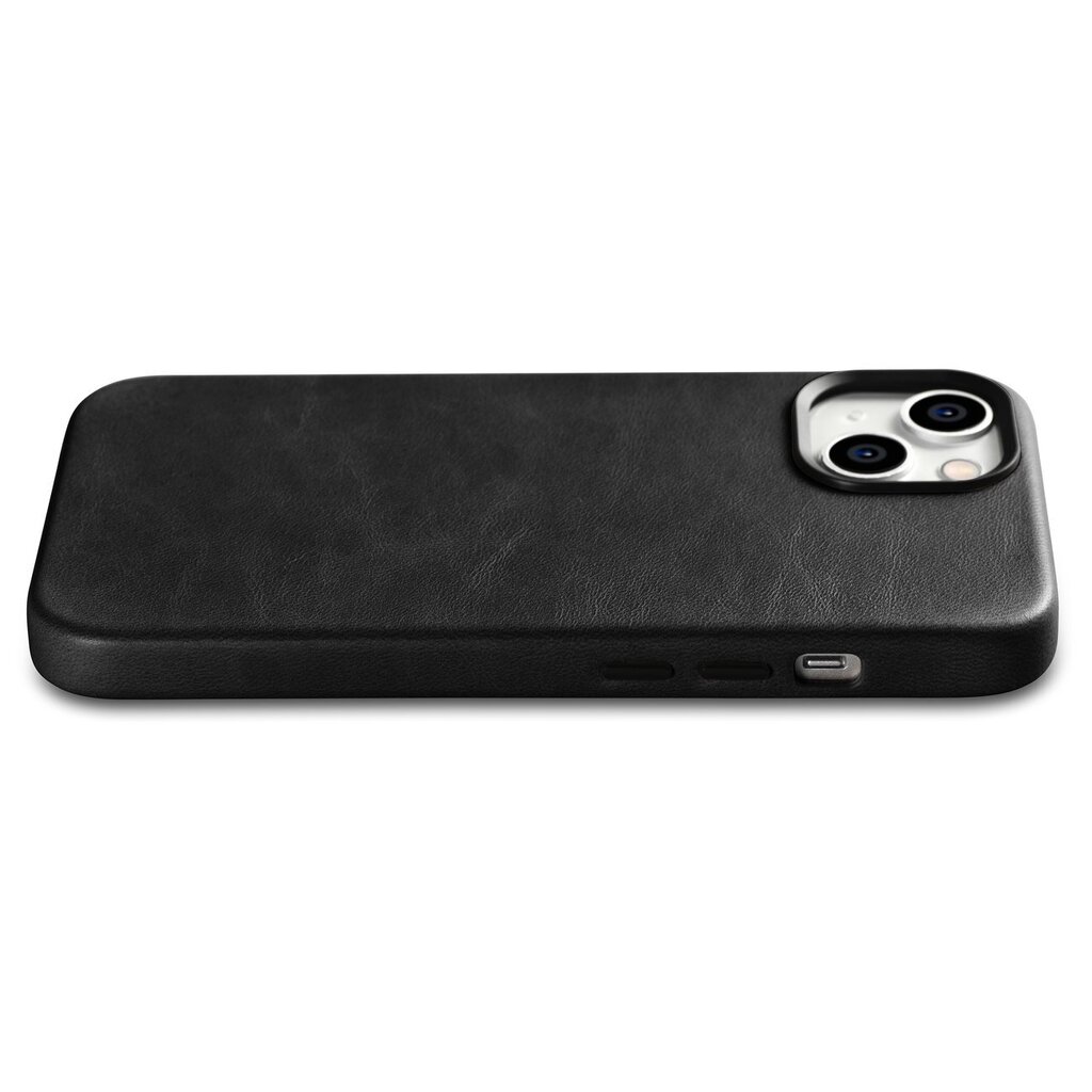 iCarer Leather iPhone 14 Plus Magnetic Leather with MagSafe Black (WMI14220703-BK) цена и информация | Telefonide kaitsekaaned ja -ümbrised | hansapost.ee