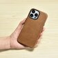 iCarer Leather iPhone 14 Pro Magnetic Leather with MagSafe Brown (WMI14220702-TN) hind ja info | Telefonide kaitsekaaned ja -ümbrised | hansapost.ee