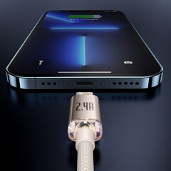 Baseus Crystal Shine Series USB - Lightning 2,4A 20W 2m (CAJY001204) hind ja info | Mobiiltelefonide kaablid | hansapost.ee
