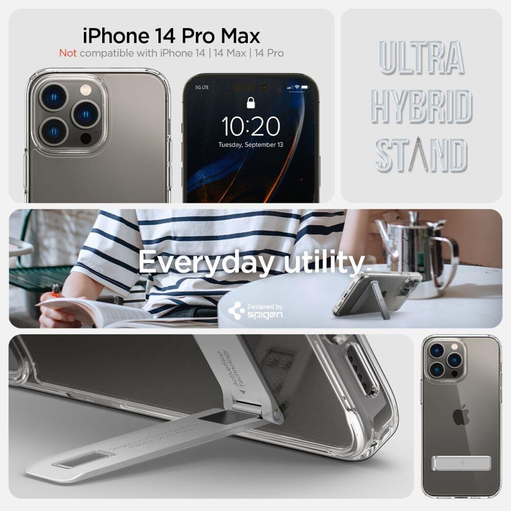 Spigen Ultra Hybrid "S" iPhone 14 Pro Max Crystal Clear цена и информация | Telefonide kaitsekaaned ja -ümbrised | hansapost.ee