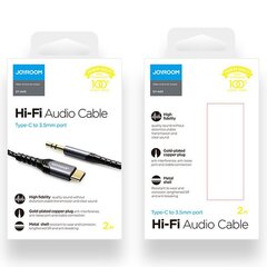 Joyroom стерео аудио AUX 3,5 мм мини-разъем - USB Type C для смартфона 2 м (STA 03) цена и информация | Кабели для телефонов | hansapost.ee