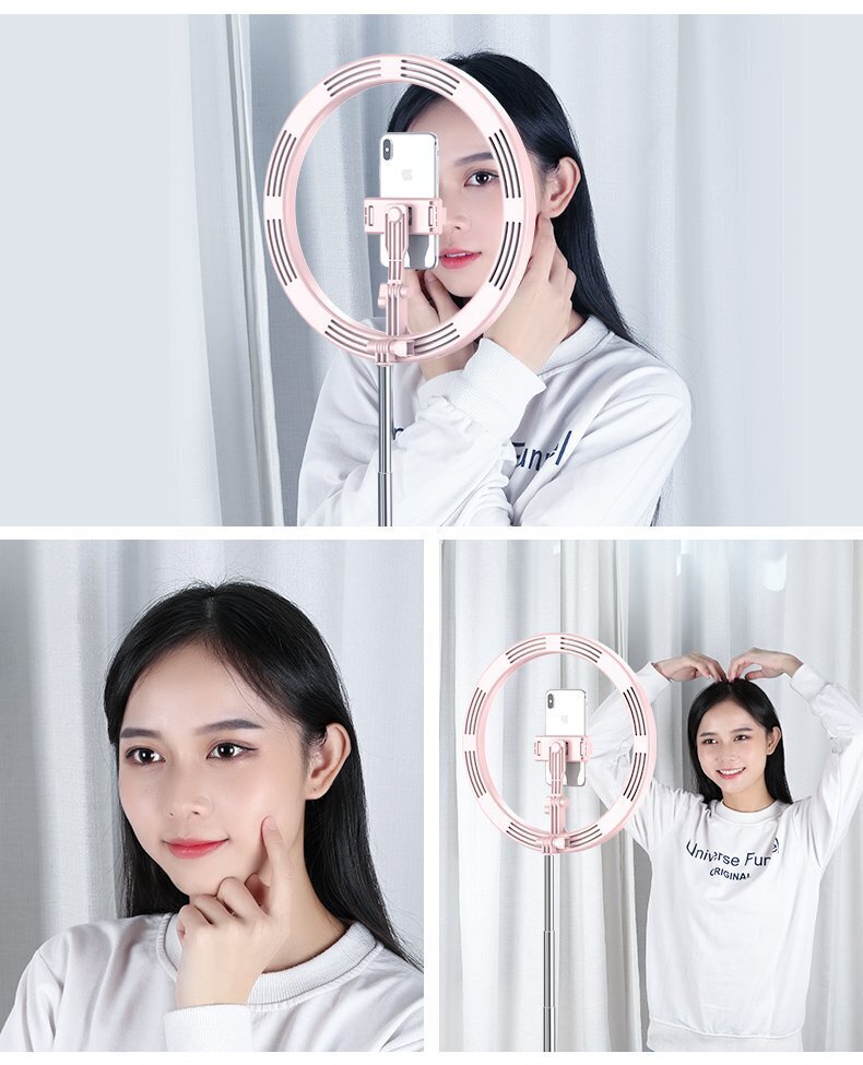 LED selfie ring 52 - 170 cm цена и информация | Fotovalgustid, ringvalgustid ja fotostuudiod | hansapost.ee