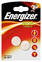 СПЕЦИАЛИЗИРОВАННЫЕ БАТАРЕИ ENERGIZER CR2016 2 ШТ. цена и информация | Батареи | hansapost.ee