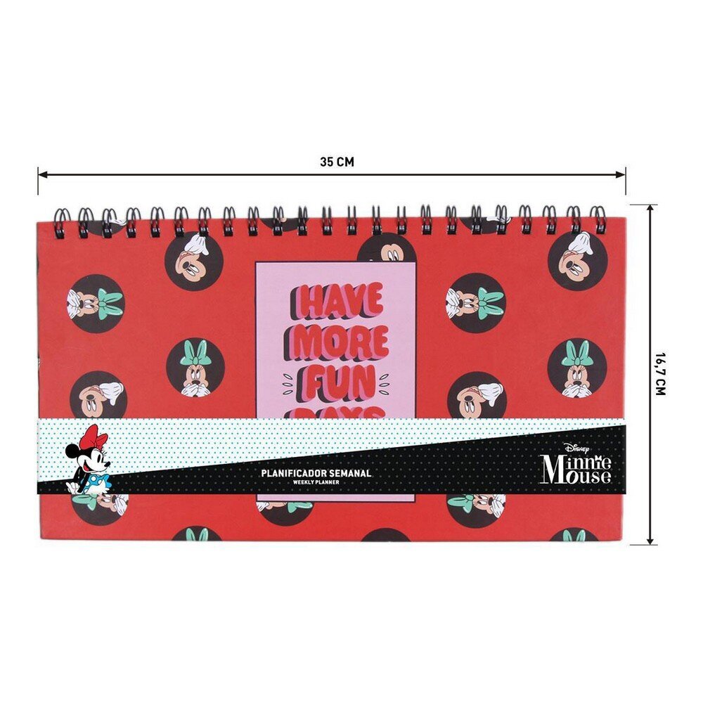 Märkmik Nädalaplaneerija Minnie Mouse, 35 x 16,7 x 1 cm цена и информация | Vihikud, märkmikud ja paberikaubad | hansapost.ee