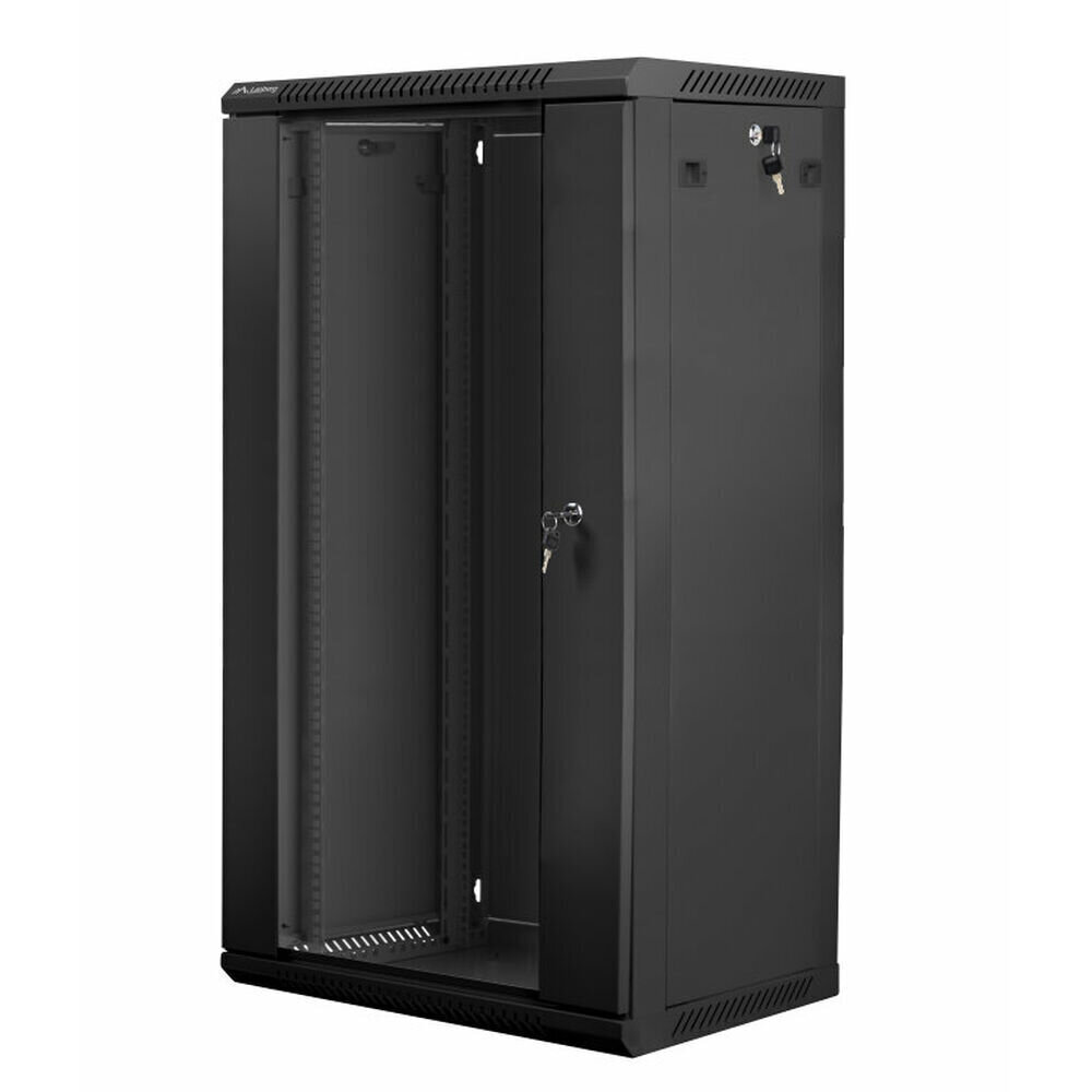 Wall-Mounted Rack 19'' 22U 600X450mm black hind ja info | Arvutikomponentide tarvikud | hansapost.ee