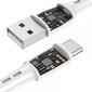 Vipfan USB to USB-C cable Racing X05, 3A, 2m (white) цена и информация | Juhtmed ja kaablid | hansapost.ee