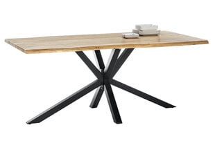 Стол Tisches, 90 x 180 см, коричневый/черный цвет цена и информация | Кухонные и обеденные столы | hansapost.ee