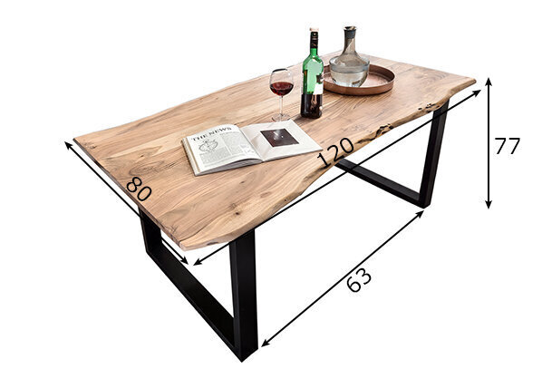 Laud Tische, 80 x 120 cm, pruun hind ja info | Köögilauad, söögilauad | hansapost.ee