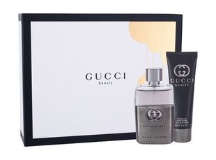 Komplekt meestele Gucci Gucci Guilty Pour Homme: EDT meestele 50 ml + dušigeel 50 ml hind ja info | Gucci Parfüümid, lõhnad ja kosmeetika | hansapost.ee
