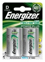Energizer D HR20 patareid, 2 tk. hind ja info | Patareid | hansapost.ee