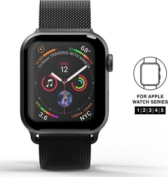 SuperDry Watchband kellale Apple Watch 38/40mm, must hind ja info | Nutikellade aksessuaarid ja tarvikud | hansapost.ee
