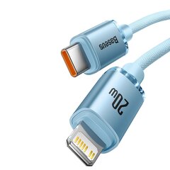 Телефонный кабель Baseus Crystal Shine Series USB Type C - Молниеносная зарядка, мощность 20 Вт, 1,2 м (CAJY001303) цена и информация | Кабели для телефонов | hansapost.ee