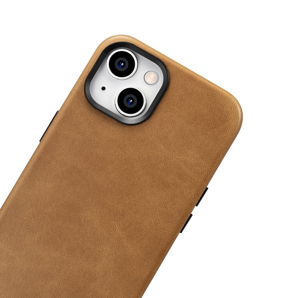 iCarer Leather iPhone 14 Plus Magnetic Leather with MagSafe Brown (WMI14220703-TN) цена и информация | Telefonide kaitsekaaned ja -ümbrised | hansapost.ee