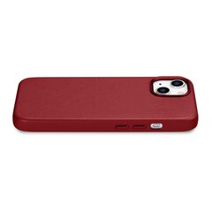 Кожаный чехол iCarer для iPhone 14, красный (WMI14220705-RD) (совместим с MagSafe) цена и информация | Чехлы для телефонов | hansapost.ee