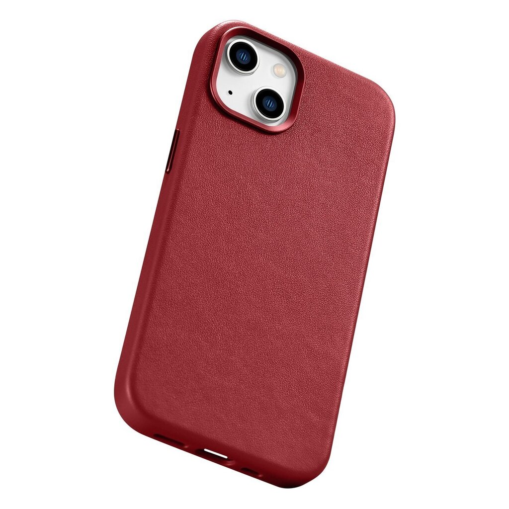 iCarer Leather iPhone 14 red (WMI14220705-RD) (MagSafe Compatible) hind ja info | Telefonide kaitsekaaned ja -ümbrised | hansapost.ee