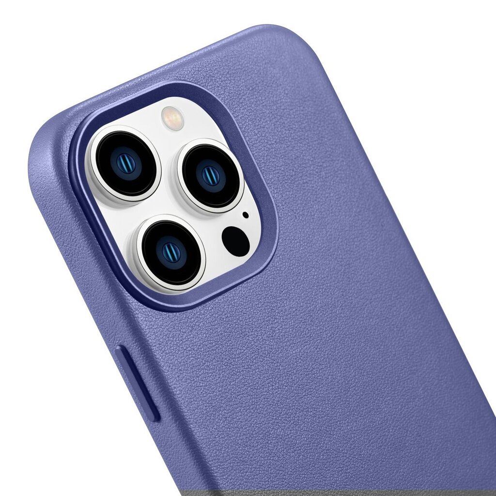 iCarer Leather iPhone 14 Pro Light Purple (WMI14220706-LP) (MagSafe Compatible) hind ja info | Telefonide kaitsekaaned ja -ümbrised | hansapost.ee