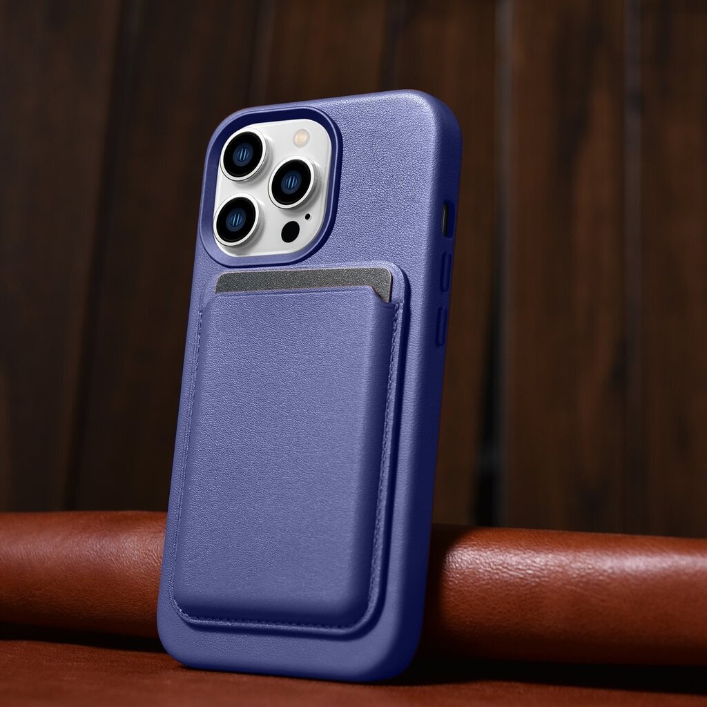 iCarer Leather iPhone 14 Pro Light Purple (WMI14220706-LP) (MagSafe Compatible) hind ja info | Telefonide kaitsekaaned ja -ümbrised | hansapost.ee