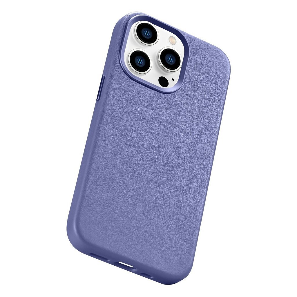 iCarer Leather iPhone 14 Pro Light Purple (WMI14220706-LP) (MagSafe Compatible) цена и информация | Telefonide kaitsekaaned ja -ümbrised | hansapost.ee