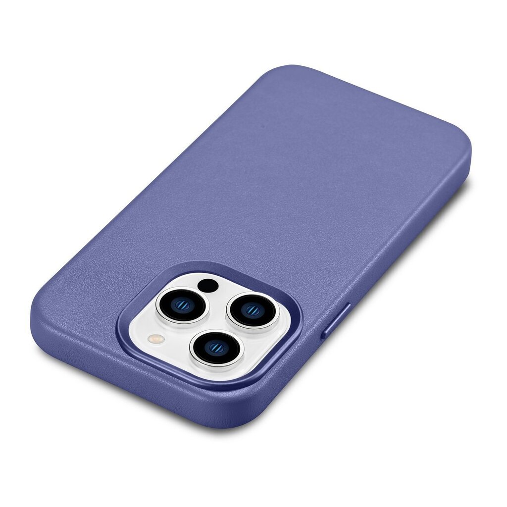 iCarer Leather iPhone 14 Pro Light Purple (WMI14220706-LP) (MagSafe Compatible) цена и информация | Telefonide kaitsekaaned ja -ümbrised | hansapost.ee