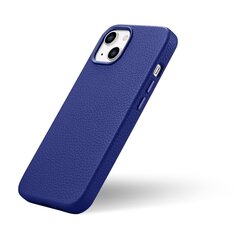Кожаный чехол iCarer Litchi для iPhone 14 с магнитным MagSafe, темно-синий (WMI14220709-DB) цена и информация | Чехлы для телефонов | hansapost.ee