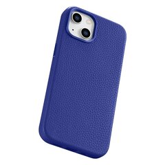 iCarer Litchi Leather iPhone 14 Plus Magnetic MagSafe Dark Blue (WMI14220711-DB) цена и информация | Чехлы для телефонов | hansapost.ee