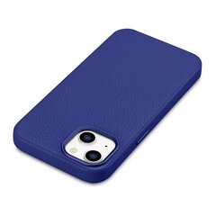 iCarer Litchi Leather iPhone 14 Plus Magnetic MagSafe Dark Blue (WMI14220711-DB) цена и информация | Чехлы для телефонов | hansapost.ee