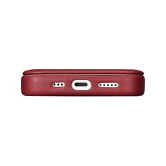 Кожаный чехол iCarer для iPhone 14 Flip с магнитным MagSafe, красный (WMI14220713-RD) цена и информация | Чехлы для телефонов | hansapost.ee