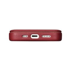 iCarer Leather iPhone 14 Flip Magnetic MagSafe Red (WMI14220713-RD) hind ja info | Telefonide kaitsekaaned ja -ümbrised | hansapost.ee