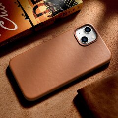 iCarer Leather iPhone 14 Plus brown (MagSafe compatible) цена и информация | Чехлы для телефонов | hansapost.ee